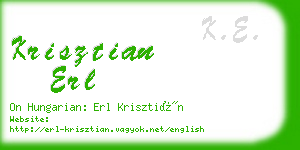 krisztian erl business card